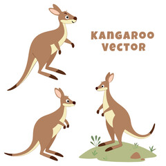 Creative Kangaroo Silhouette and icon