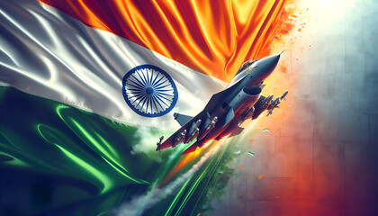 National flag with fighter jet design background 