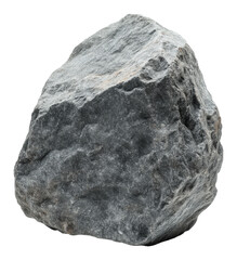 Obraz premium Grey stone isolated on transparent background, natural rock concept