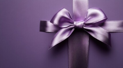 Purple gift wrap adorned with a glossy ribbon, perfect for celebrating special occasions and expressing heartfelt sentiments