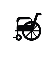 Wheelchair line icon. Simple outline style. Chair, wheel, pictogram,