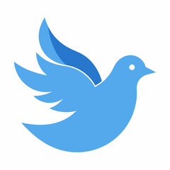  Dove icon vector on white background.