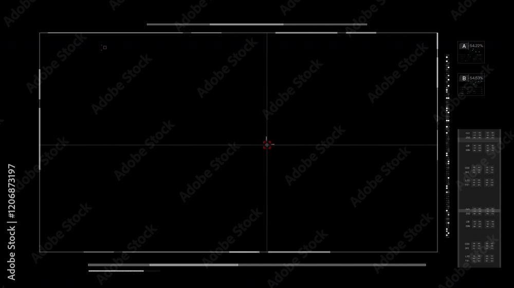 Poster universal technology line and frame video overlay futuristic hud head up display interface template 