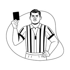 A glyph illustration of a game referee

