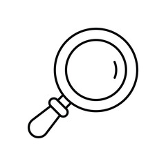 Magnifying Glass icon isolated on a white background. Vector illustration.