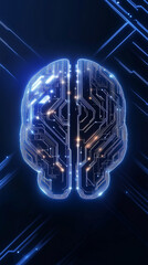 Futuristic Digital Brain