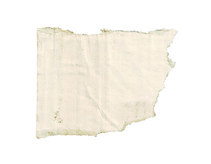 Old dust-ripped paper torn edges strips isolated on black background, Vintage Torn Graph Paper Texture.