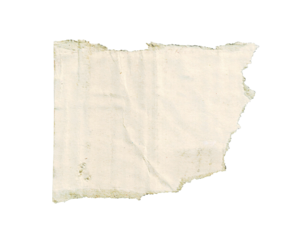 Old dust-ripped paper torn edges strips isolated on black background, Vintage Torn Graph Paper Texture.