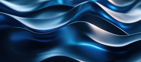 Obraz premium Abstract Blue and White Waves