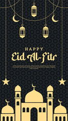Eid al fitr flat design background