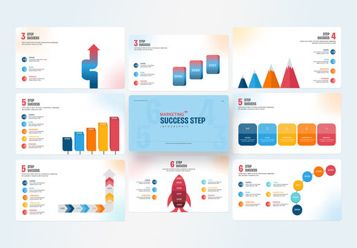 Marketing Success Step Infographic Template