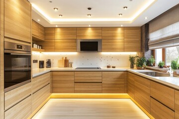 Modern Light Wood Kitchen Interior Design