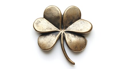 Golden Four Leaf Clover Decorative Charm