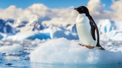 Fototapeta premium Adelie Penguin on Iceberg