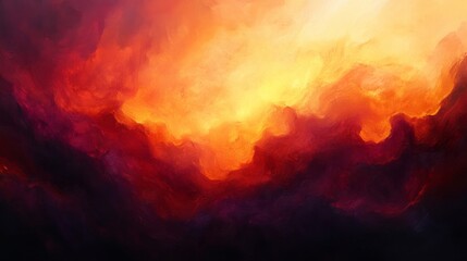 Fototapeta premium Fiery Abstract Nebula with Intense Orange and Red Hues