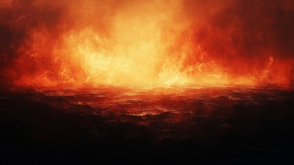Fototapeta premium Fiery Inferno Blazing Across the Land