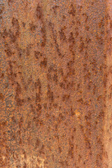 Distressed iron plate surface background texture. Rust and oxidized metal background. Old rusty metal sheet texture