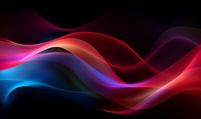 Obraz premium Colorful light effects on a black background, swirling colorful lights in the dark