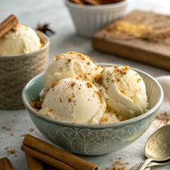 Queso Helado from Peru, cheese-based ice cream sprinkled with cinnamon.