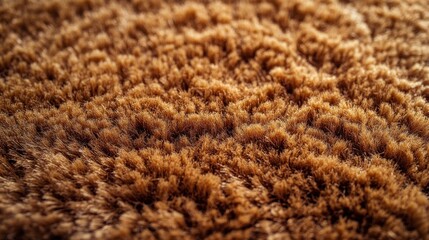 Textured brown surface resembling soft fur invites touch and exploration under soft natural light