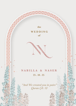 Islamic Wedding Invitation Template