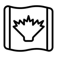 Canada Flag Line Icon
