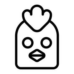 Chicken Line Icon
