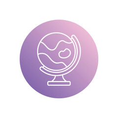 Globe icon isolated on a white background. Vector illustration.