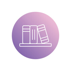 Library icon isolated on a white background. Vector illustration.