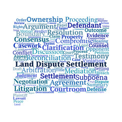 Land Dispute Settlement Word Cloud