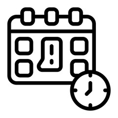 Deadline Alert  Line Icon