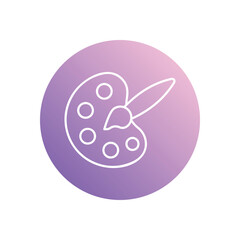 Art Palette icon isolated on a white background. Vector illustration.