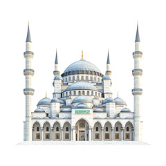 Fototapeta premium Majestic Mosque Architectural Detail Stunning Structure