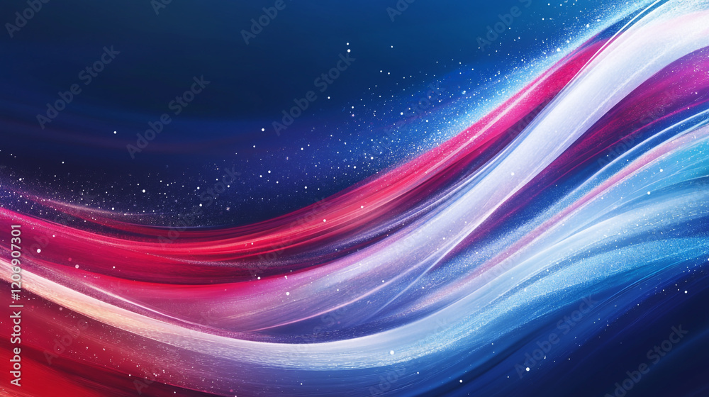 Poster colorful abstract wave patterns create a vibrant background with dynamic movement