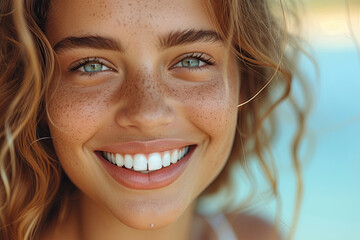 Radiant Woman With Pierced Chin Smiling