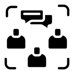 Obraz premium Group Discussion Solid Icon