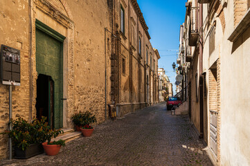 views of the village of Ferrandina, Matera province, Basilicata