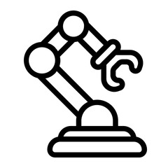 Mechanical Arms Robot Line Icon