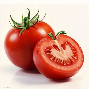 tomatoes on a white background