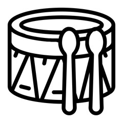 Samba drum Line Icon