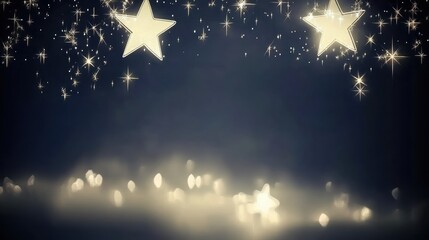 Sparkling stars over a dreamy night sky enchanting scene magical atmosphere abstract view