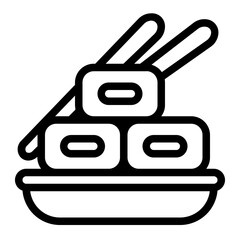 Sushi Roll Line Icon