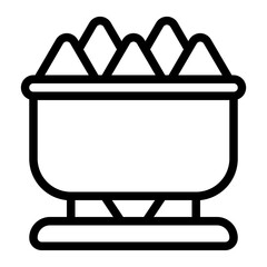 Zongzi Cooking Line Icon