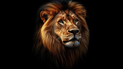 Fototapeta premium Majestic Lion Portrait