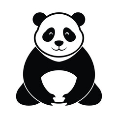 Panda silhouette vector art illustrator.