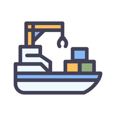 cargo ship filled style