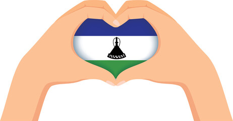 Lesotho independence day heart shape