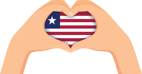 Liberia independence day heart shape