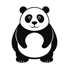 Panda silhouette vector art illustrator.