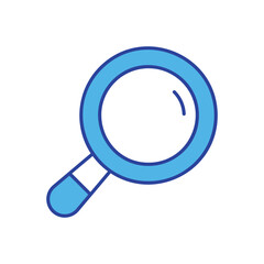 Magnifier  icon isolated on a white background. Vector illustration.